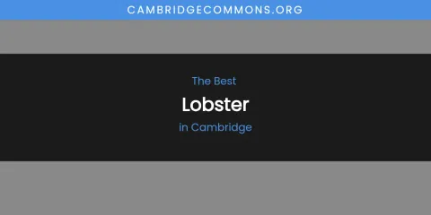 The Absolute Best Lobster in Cambridge