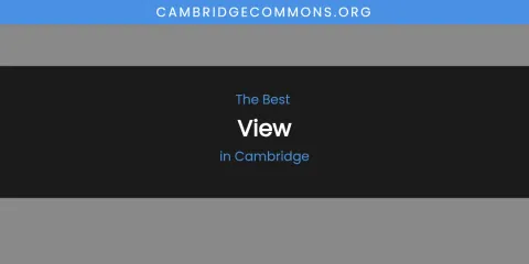The Absolute Best View in Cambridge
